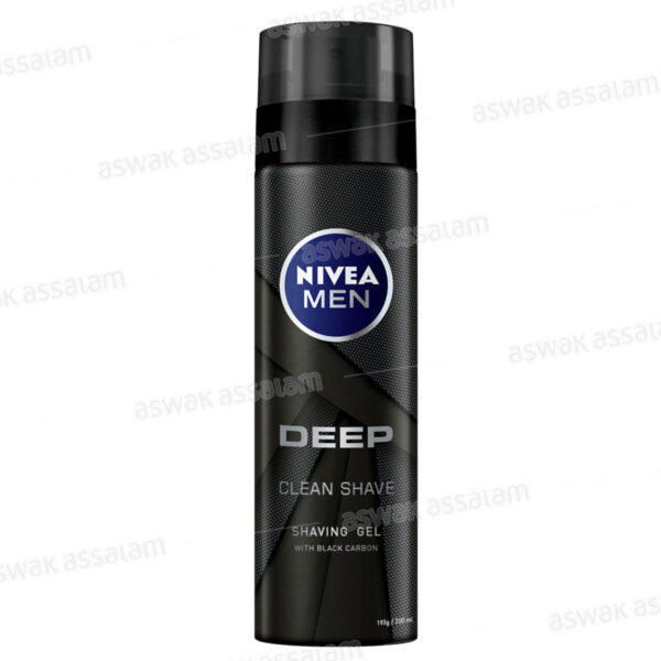 GEL A RASER AU CHARBON NOIR DEEP 200ML NIVEA MEN