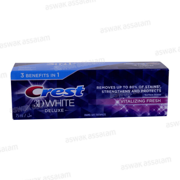 DENTIFRICE 3D WHITE DELUXE VITALIZING FRESH 75ML CREST