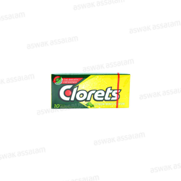 CHEWING-GUM LEMON MINT 10 PIECES CLORETS