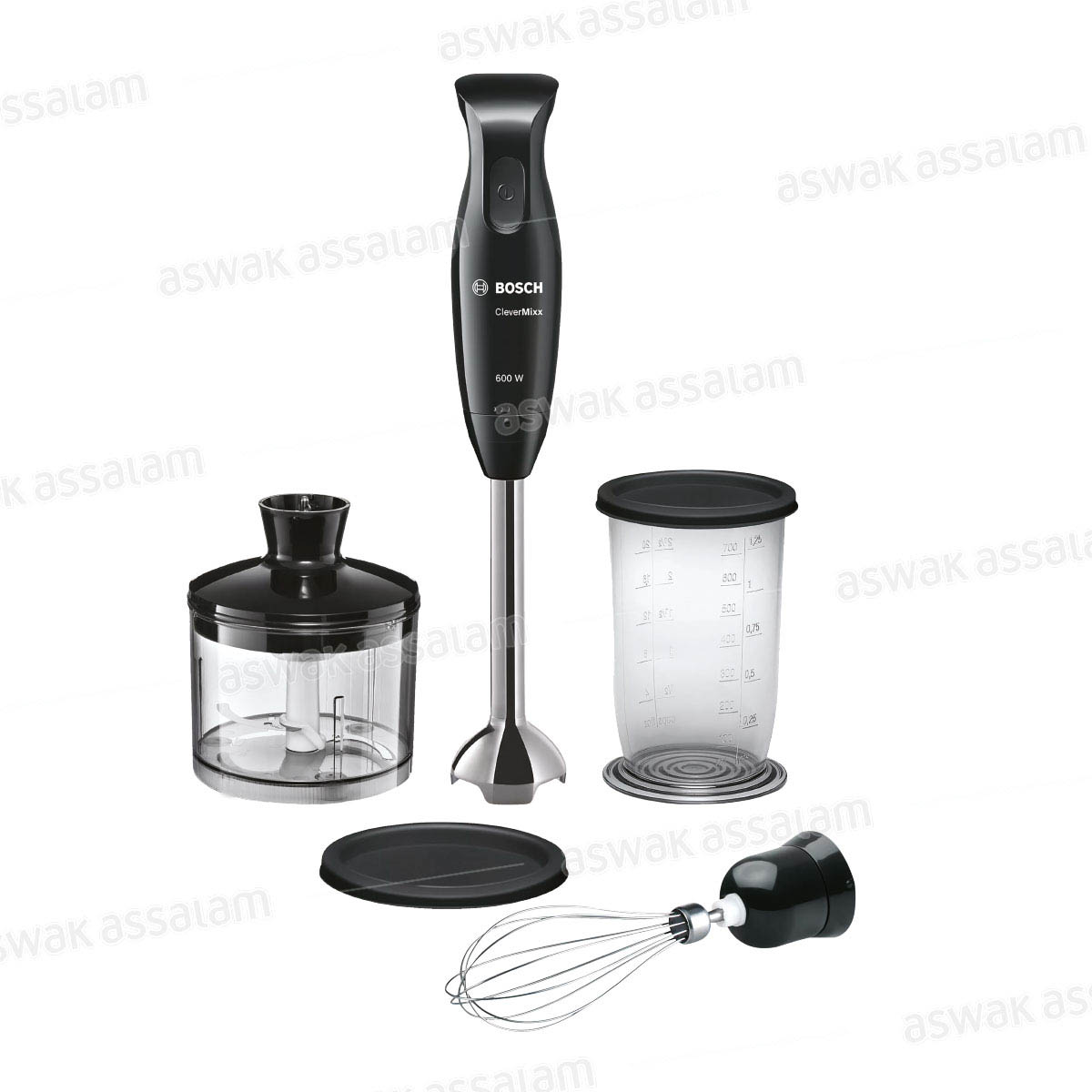 MIXEUR PLONGEANT 600W NOIR AVEC ACCESSOIRES MSM2650B BOSCH