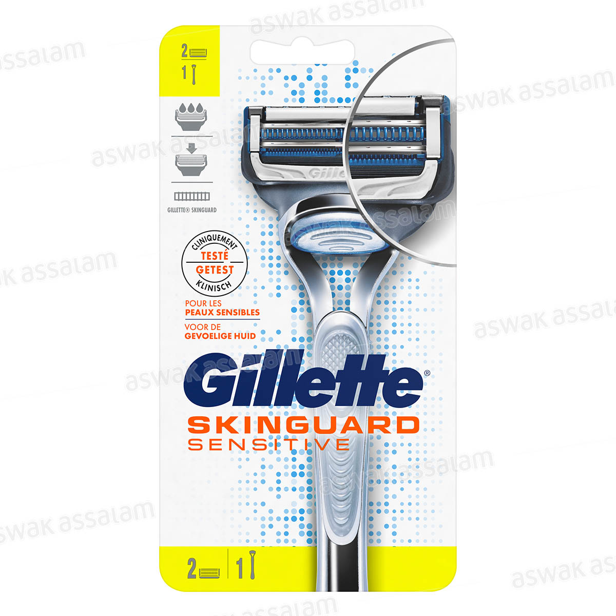 RASOIR + 2 RECHARGES SKINGUARD SENSITIVE GILLETTE