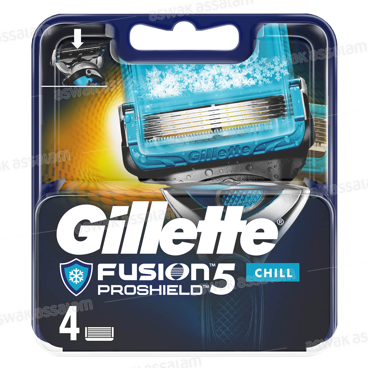 RECHARGE 5 LAMES 4 UNITES FUSION 5 PROSHIELD CHILL GILLETTE