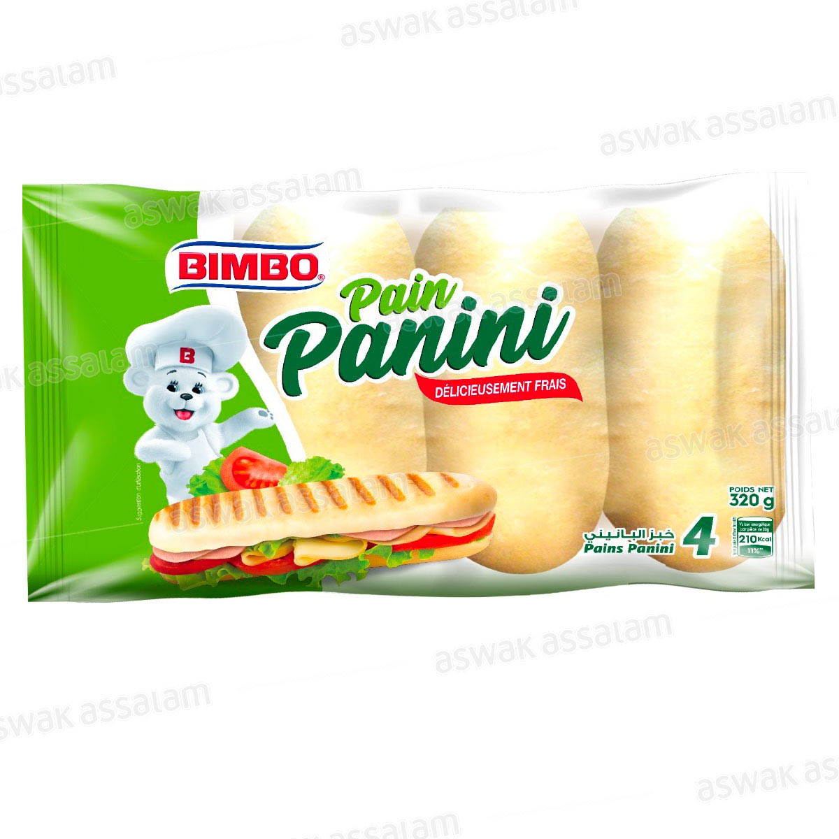PAIN PANINI 4 UNITES 320G BIMBO