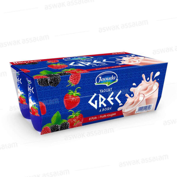 YAOURT A BOIRE GREC FRUITS ROUGES 8*165G JAOUDA