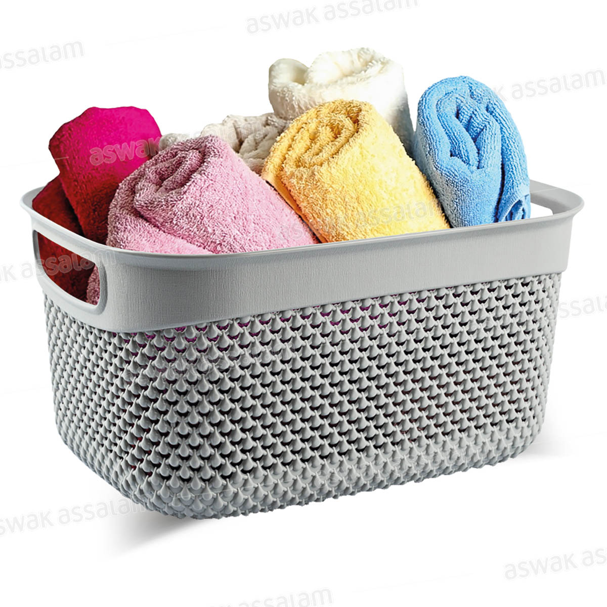 PANIER DE RANGEMENT 6,6L MOTIF GOUTTE D'EAU