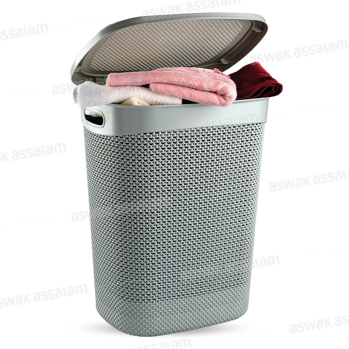 COFFRE A LINGE 52L MOTIF GOUTTE D'EAU