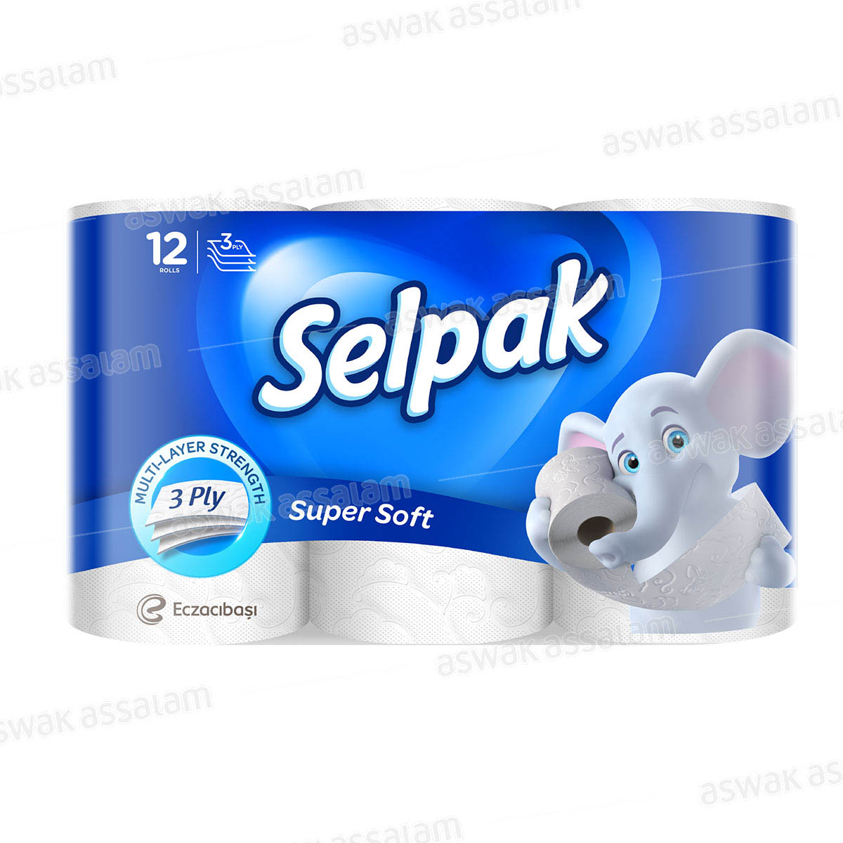 PAPIER HYGIENIQUE 3 PLIS 12 ROULEAUX SELPAK