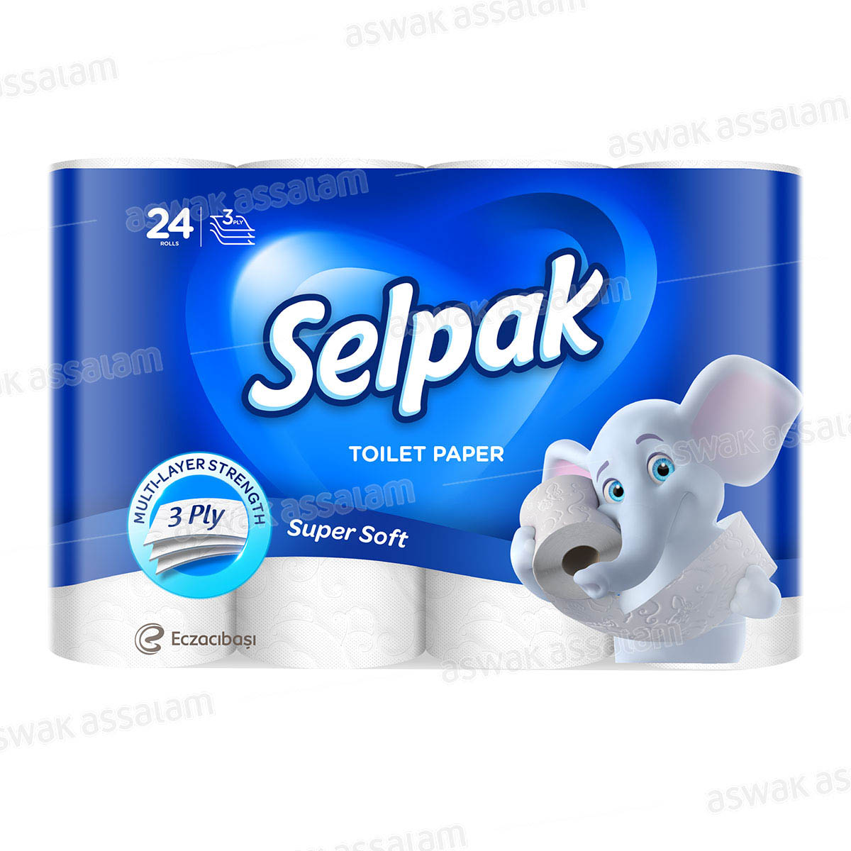 PAPIER HYGIENIQUE 3 PLIS 24 ROULEAUX SELPAK