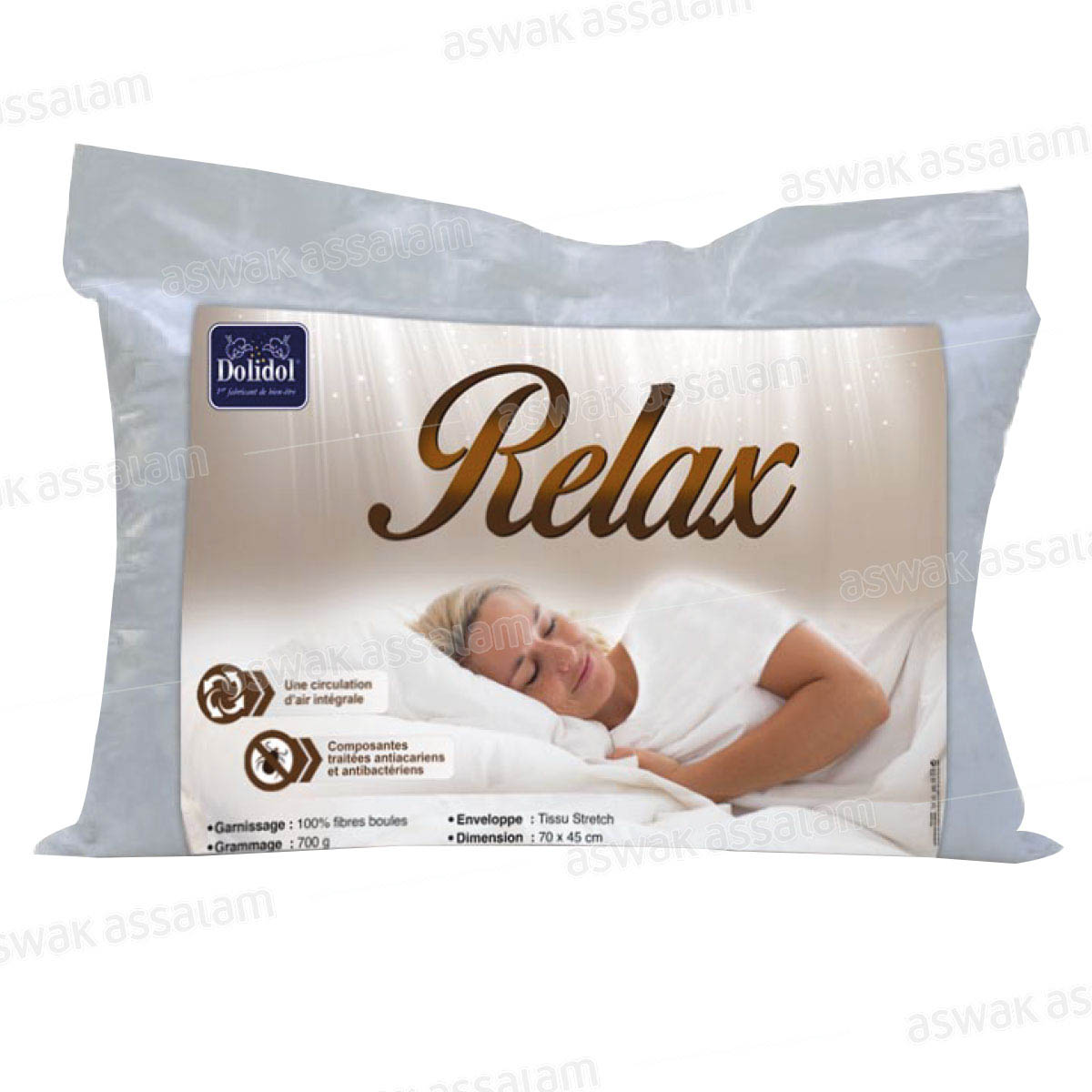 OREILLER RELAX 70*45CM DOLIDOL