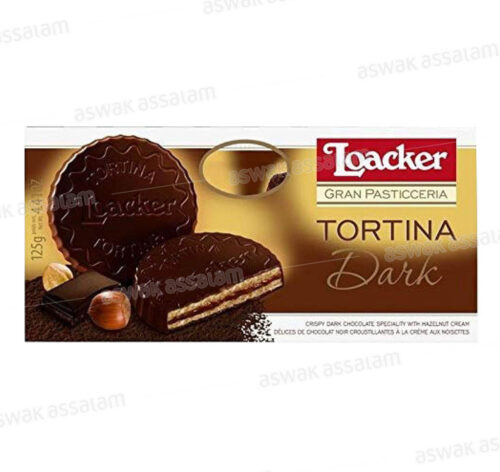 BISCUIT TORTINA CHOCOLAT NOIR 125G LOACKER