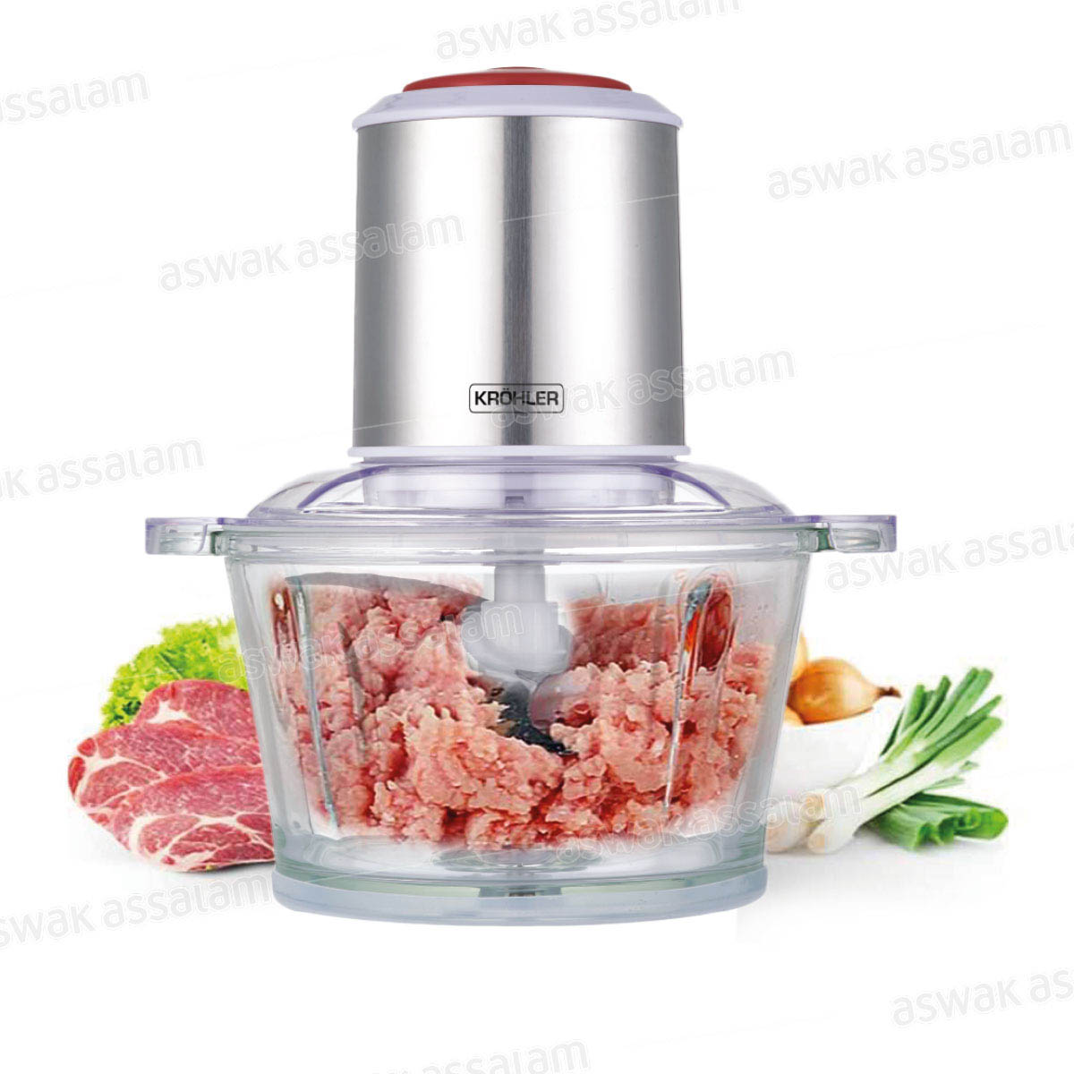 MINI HACHOIR BOL EN VERRE 2L 350W PEMH-604 KROHLER