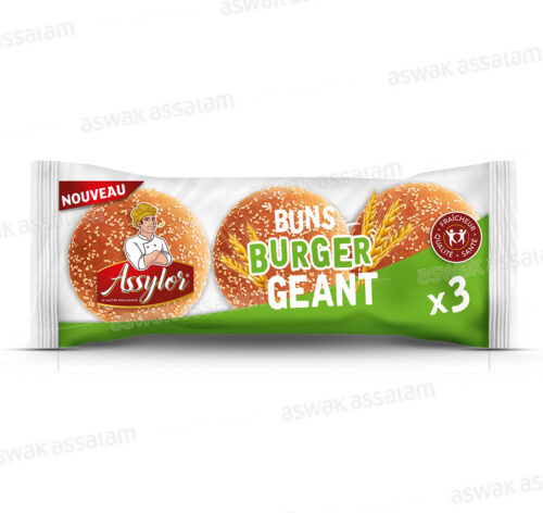 PAIN BURGER GEANT 3 UNITES 240G ASSYLOR