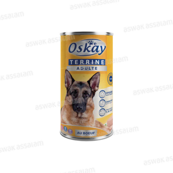 TERRINE AU BOEUF POUR CHIEN ADULTE 400G OSKAY