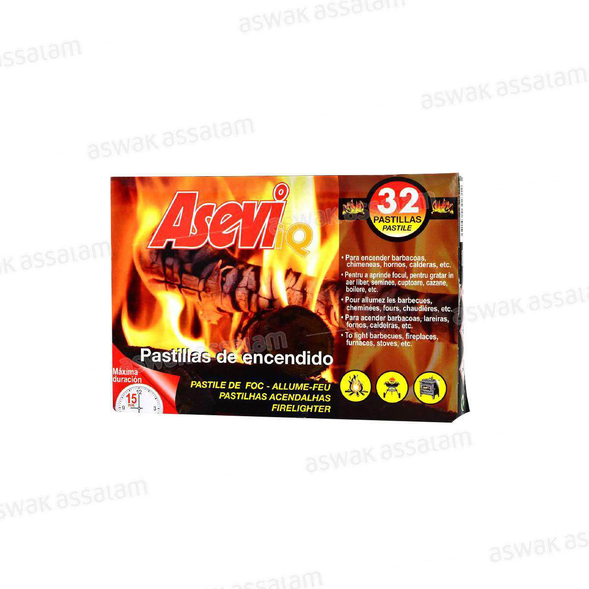 32 PASTILLES ALLUME FEU SANS ODEUR ASEVI