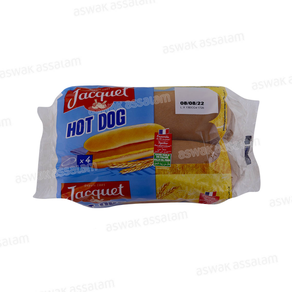 PAIN HOT DOG 4 UNITES JACQUET