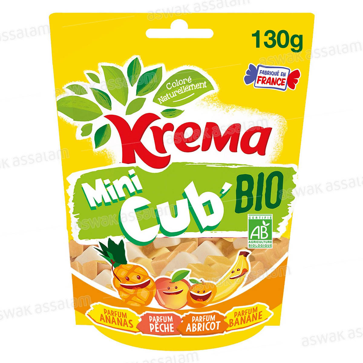 GOMME MINI CUB BIO JAUNE 130G KREMA