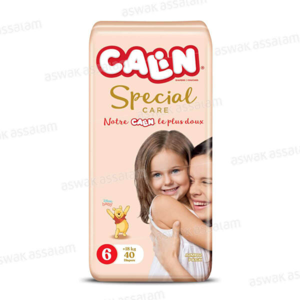 COUCHES BEBE JUNIOR PLUS +18KG 40 UNITES JUMBO PACK CALIN SPECIAL CARE