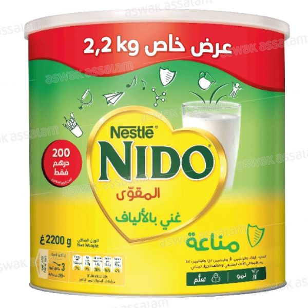POUDRE DE LAIT RICHE EN FIBRES 2,2KG NIDO