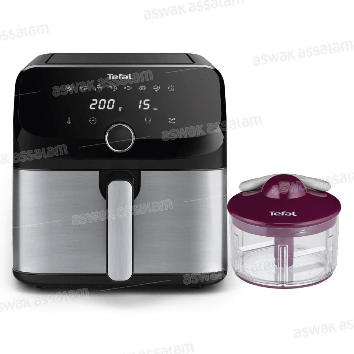 FRITEUSE SANS HUILE EASY FRY DIGITAL 7.5L EY 855D10SS TEFAL (MINI HACHOIR GRATUIT)