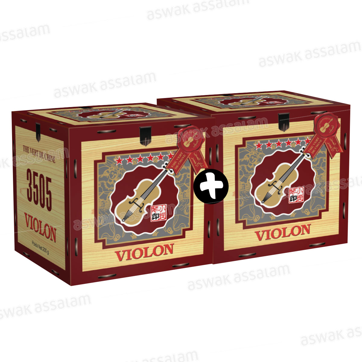 LOT DE 2 THES VERTS EN GRAINS 200G VIOLON