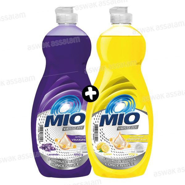 LOT DE 2 LIQUIDES VAISSELLE 1,25L MIO