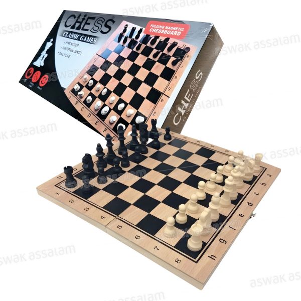 JEU DECHECS PORTABLE EN BOIS 30*15CM