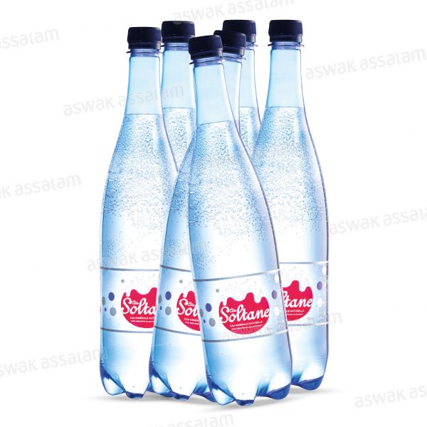 EAU MINERALE GAZEUSE PACK DE 6 BOUTEILLES 1L AIN SOLTANE