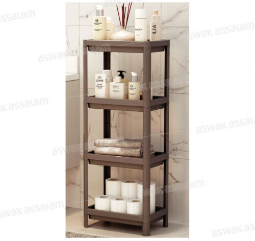 ETAGERE DE RANGEMENT GRISE 4 NIVEAUX 36*100*23CM