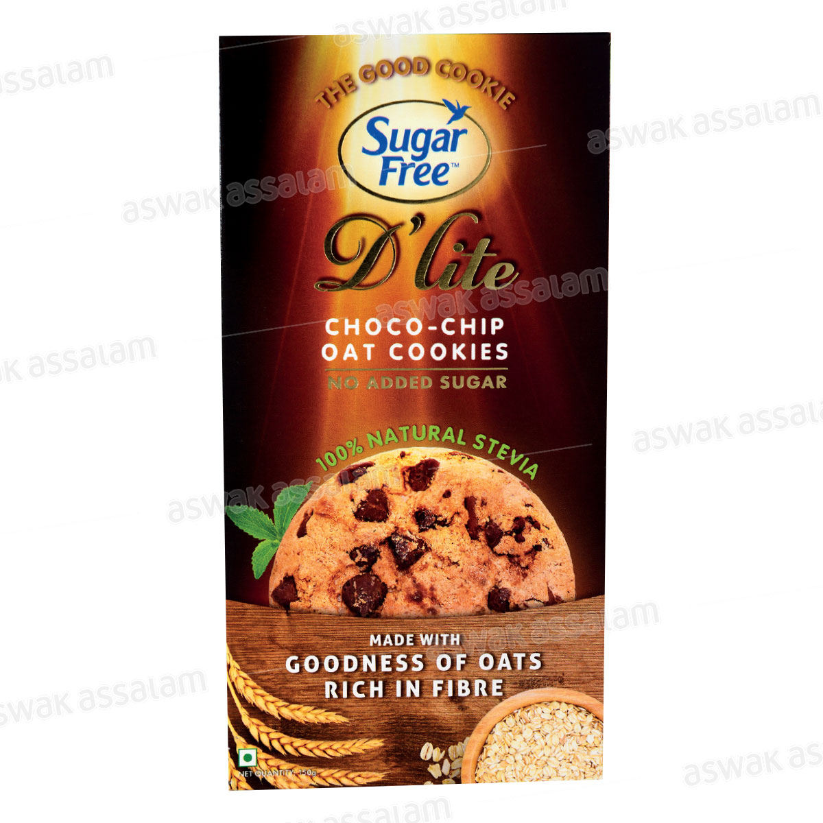 COOKIES A L'AVOINE SANS SUCRE CHOCOLAT CHIP 150G D'LITE