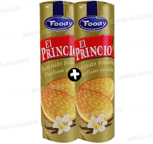 LOT DE 2 BISCUITS FOURRES AU CHOCOLAT 245G EL PRINCIO FOODY