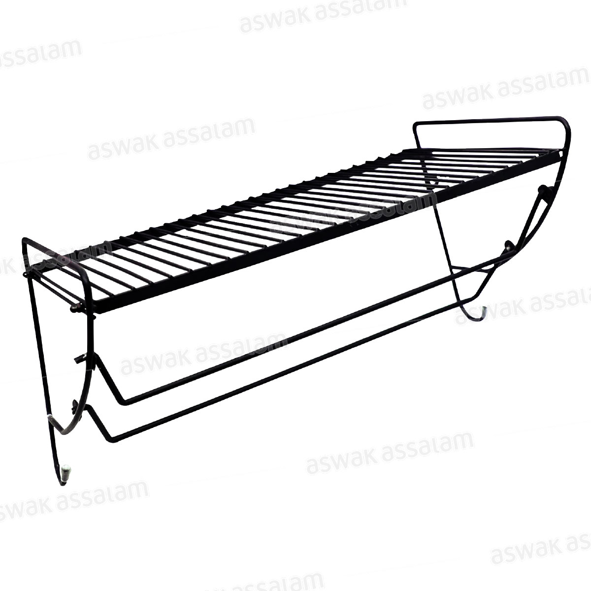 ETAGERE SALLE DE BAIN NOIRE EN METAL