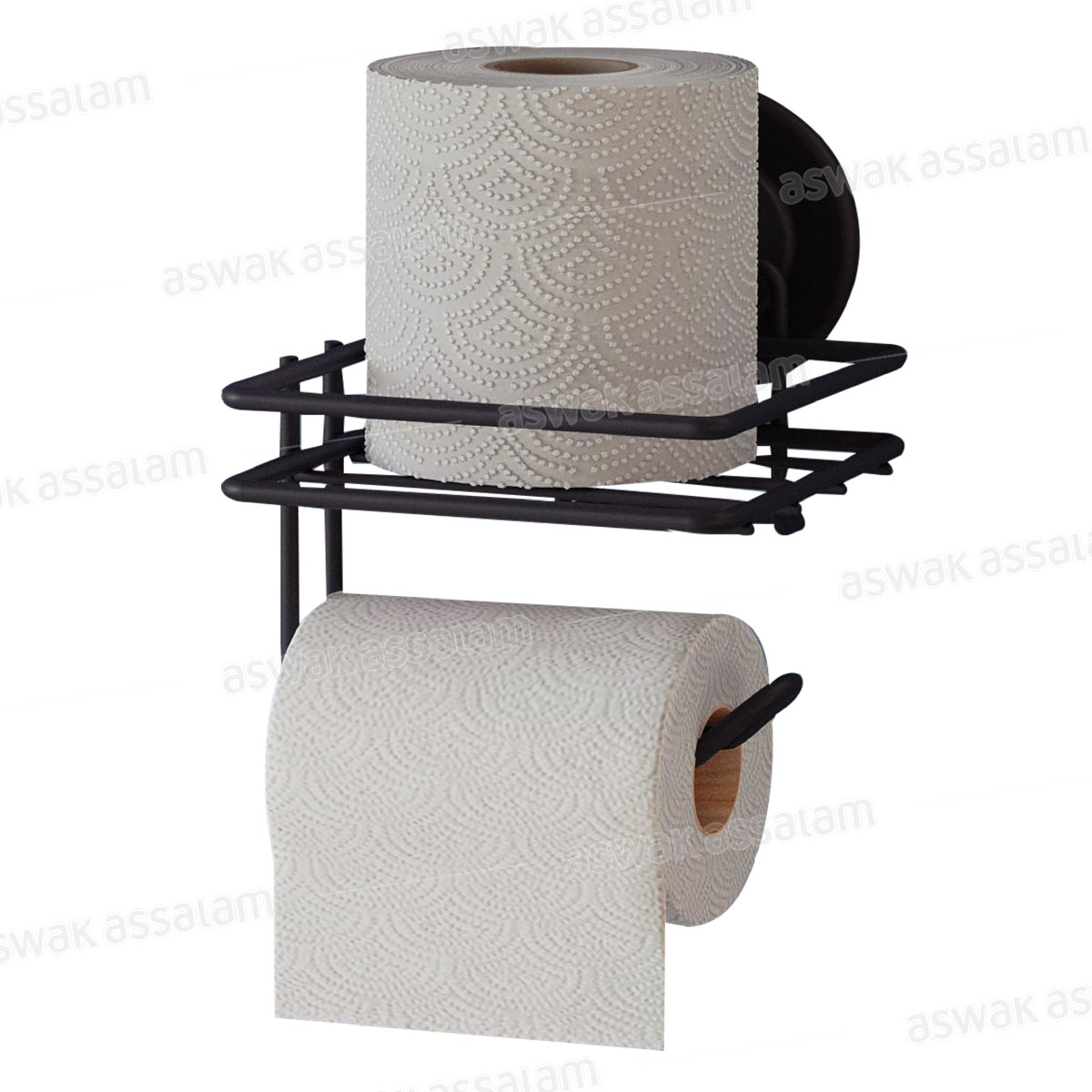 PORTE-PAPIER HYGIENIQUE EN METAL NOIR