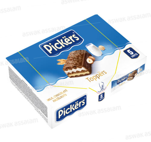 BISCUITS TOPPERS CHOCOLAT LAIT NOISETTE 5*35G PACK PICKERS