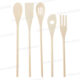 SET DE 5 USTENSILES DE CUISINE EN BOIS