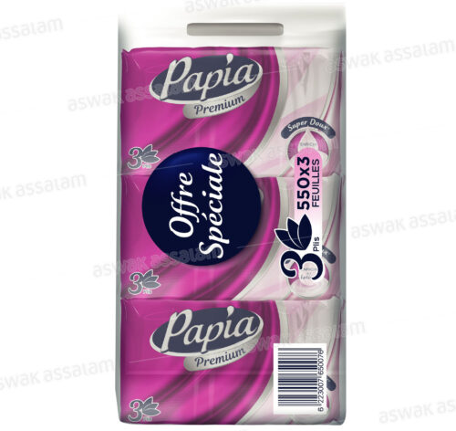 MOUCHOIR 550 FEUILLES LOT DE 3 BOITES PAPIA