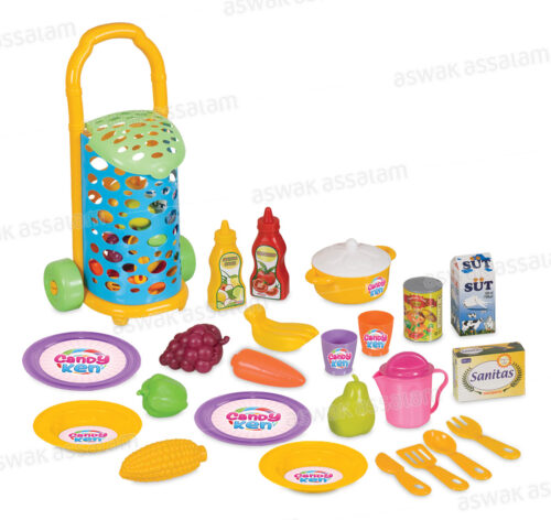 CHARIOT DINETTE AVEC ACCESSOIRES POUR ENFANT