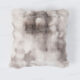 COUSSIN EN FAUSSE FOURRURE GRIS 45X45CM